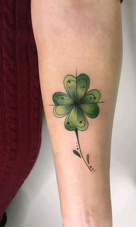 250 hình xăm mini cỏ 3 lá và 4 lá - Genztattoo