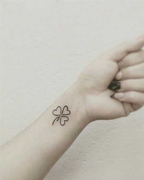 250 hình xăm mini cỏ 3 lá và 4 lá - Genztattoo