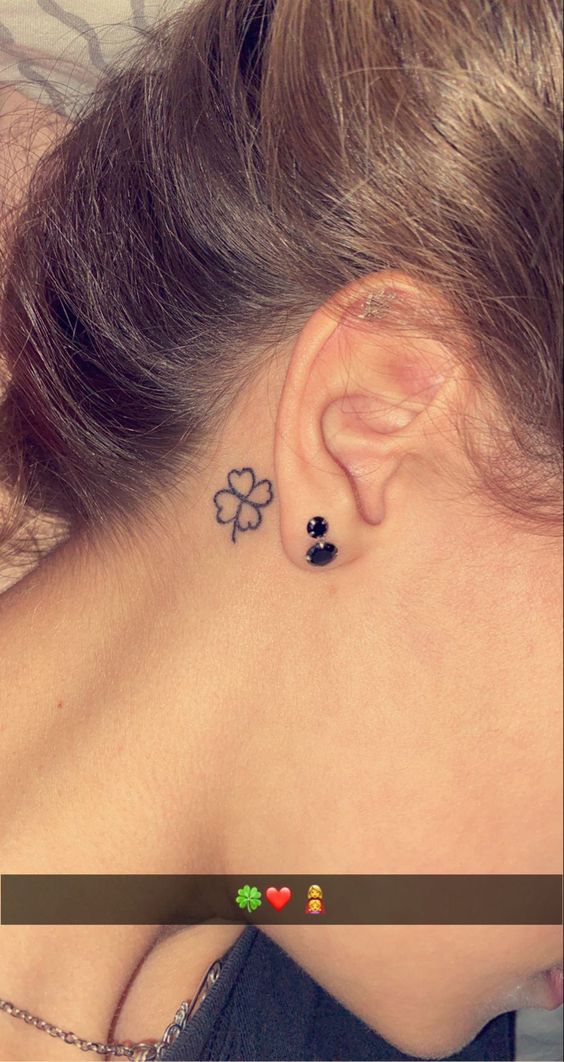 250 hình xăm mini cỏ 3 lá và 4 lá - Genztattoo