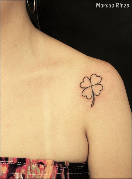 250 hình xăm mini cỏ 3 lá và 4 lá - Genztattoo