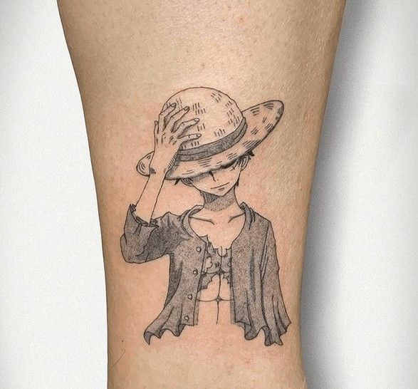 tattoo mini one piece nhật cổ