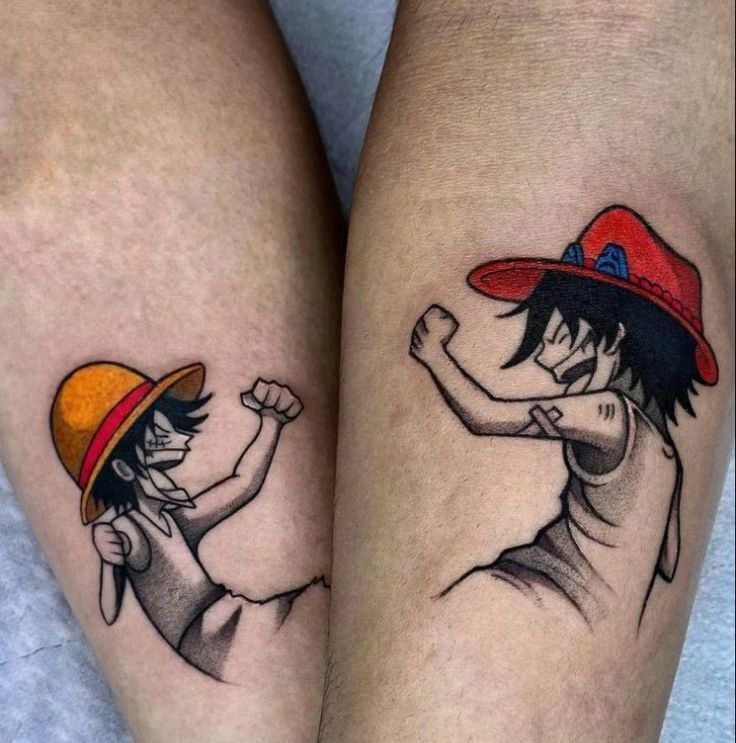 hình xăm đôi cho khách yêu thích one piece