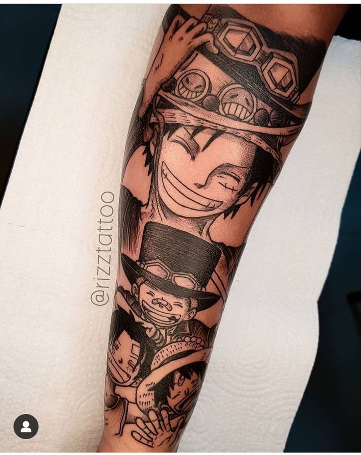 hình xăm one piece vui nhộn