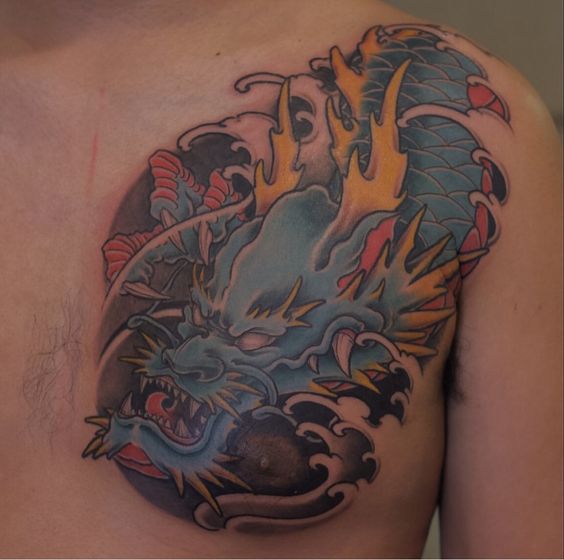 150 mẫu hình xăm rồng ở ngực cực đẹp giúp anh em lên ý tưởng - Genztattoo