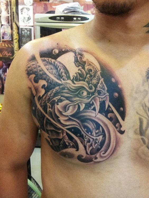 150 mẫu hình xăm rồng ở ngực cực đẹp giúp anh em lên ý tưởng - Genztattoo