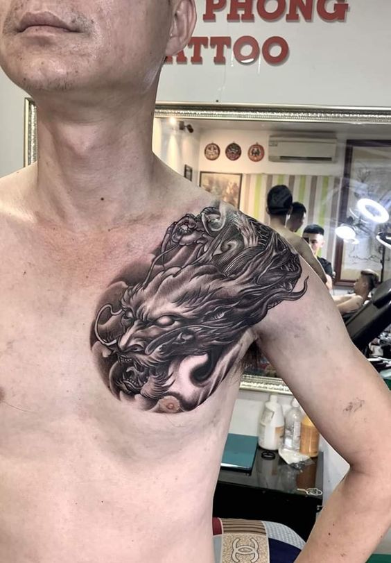 150 mẫu hình xăm rồng ở ngực cực đẹp giúp anh em lên ý tưởng - Genztattoo