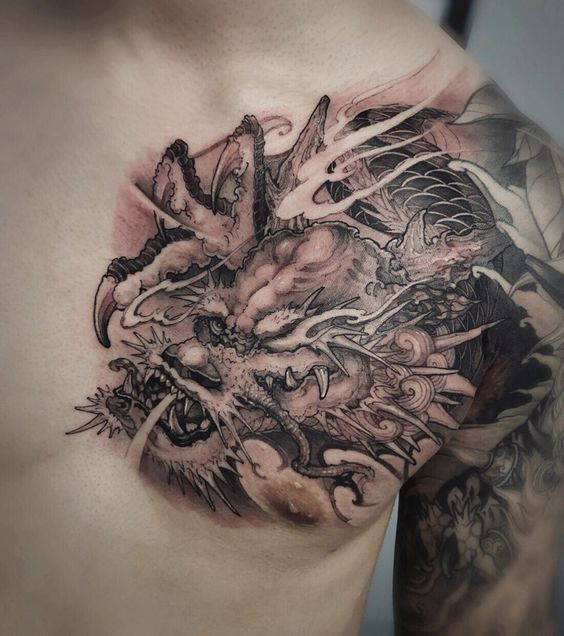 150 mẫu hình xăm rồng ở ngực cực đẹp giúp anh em lên ý tưởng - Genztattoo