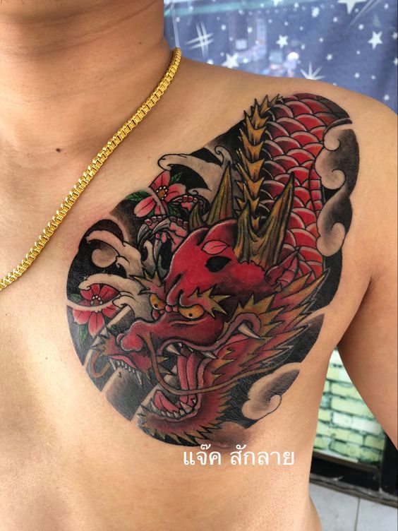 150 mẫu hình xăm rồng ở ngực cực đẹp giúp anh em lên ý tưởng - Genztattoo