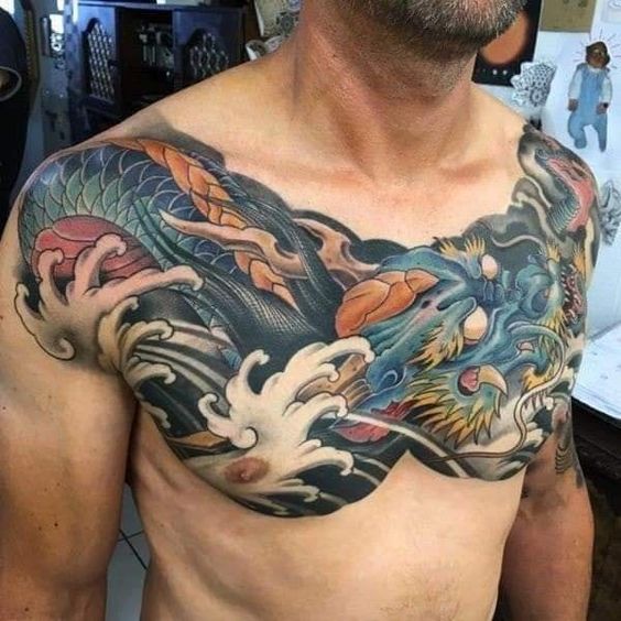 150 mẫu hình xăm rồng ở ngực cực đẹp giúp anh em lên ý tưởng - Genztattoo