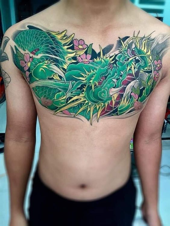 150 mẫu hình xăm rồng ở ngực cực đẹp giúp anh em lên ý tưởng - Genztattoo