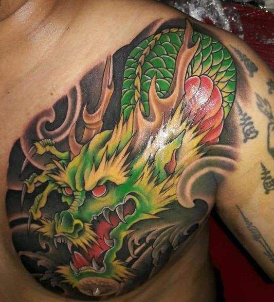 150 mẫu hình xăm rồng ở ngực cực đẹp giúp anh em lên ý tưởng - Genztattoo
