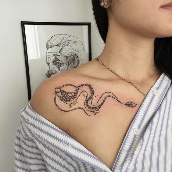 150 mẫu hình xăm rồng ở ngực cực đẹp giúp anh em lên ý tưởng - Genztattoo
