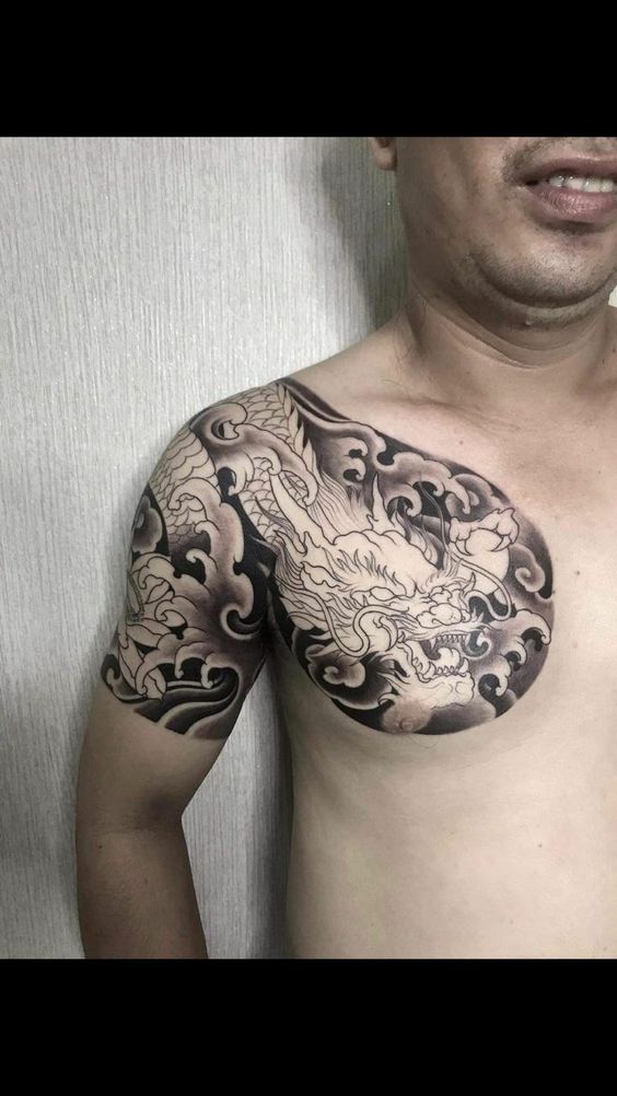 150 mẫu hình xăm rồng ở ngực cực đẹp giúp anh em lên ý tưởng - Genztattoo