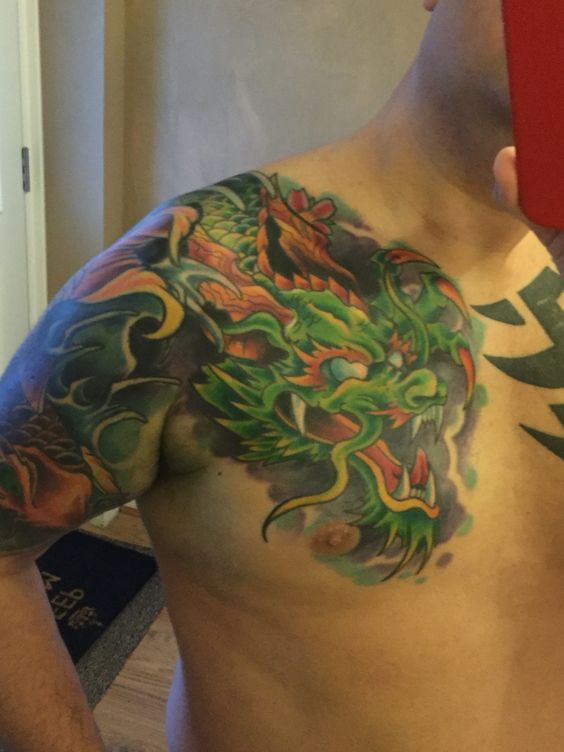 150 mẫu hình xăm rồng ở ngực cực đẹp giúp anh em lên ý tưởng - Genztattoo