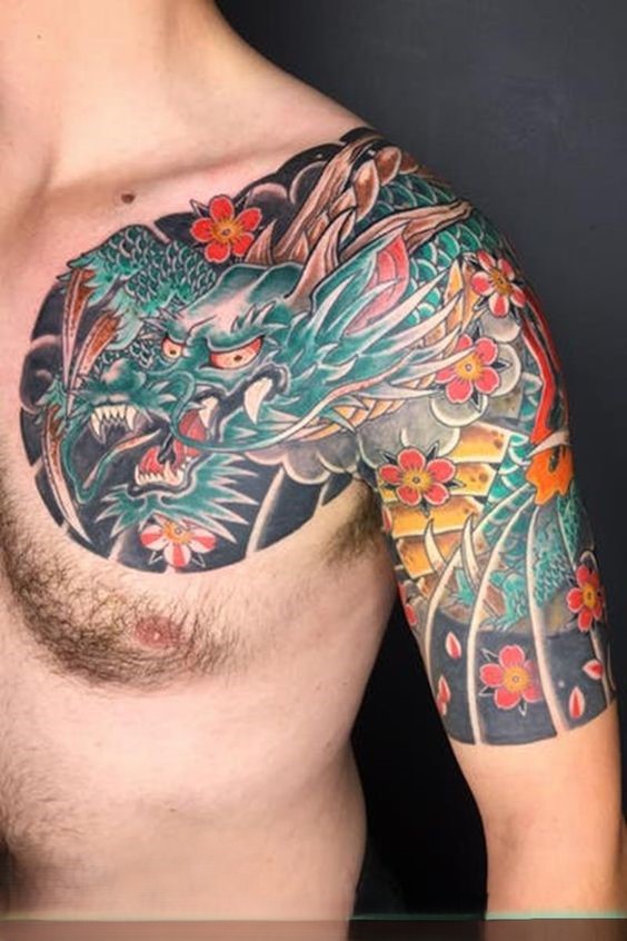 150 mẫu hình xăm rồng ở ngực cực đẹp giúp anh em lên ý tưởng - Genztattoo