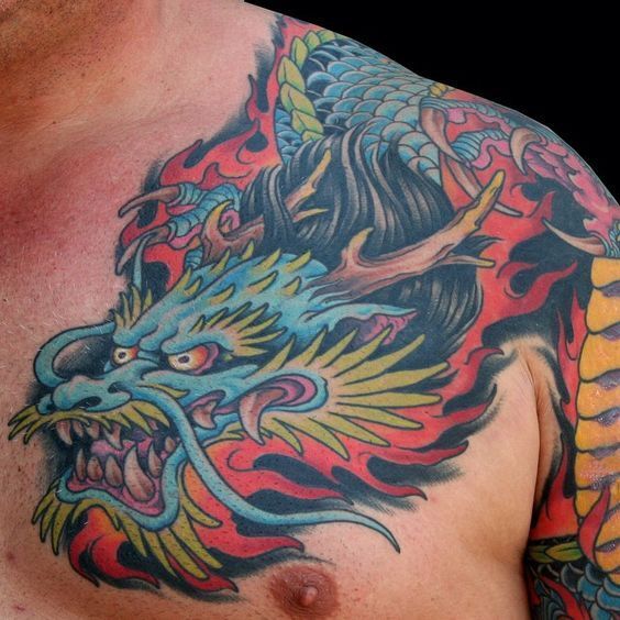 150 mẫu hình xăm rồng ở ngực cực đẹp giúp anh em lên ý tưởng - Genztattoo