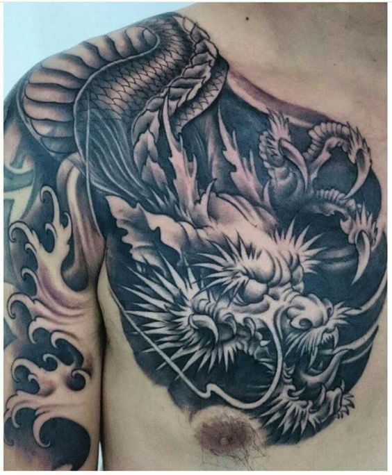 150 mẫu hình xăm rồng ở ngực cực đẹp giúp anh em lên ý tưởng - Genztattoo