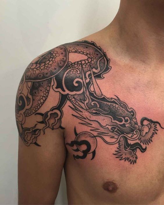 150 mẫu hình xăm rồng ở ngực cực đẹp giúp anh em lên ý tưởng - Genztattoo