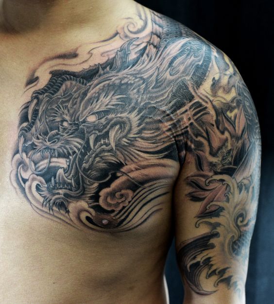 150 mẫu hình xăm rồng ở ngực cực đẹp giúp anh em lên ý tưởng - Genztattoo
