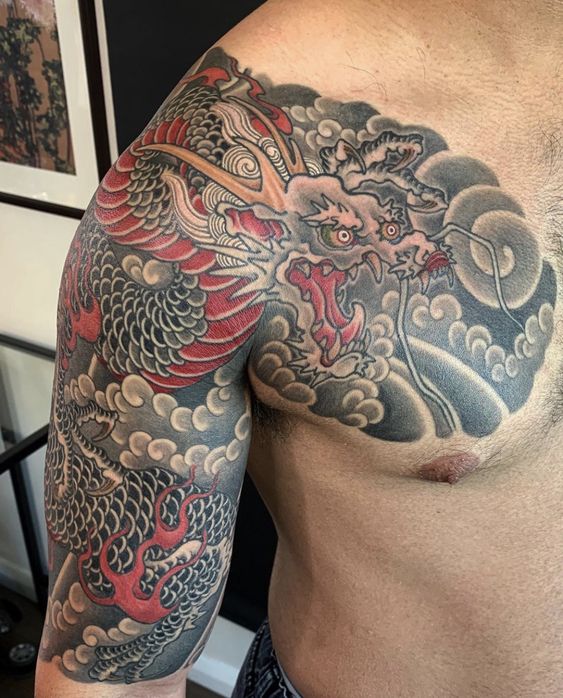150 mẫu hình xăm rồng ở ngực cực đẹp giúp anh em lên ý tưởng - Genztattoo