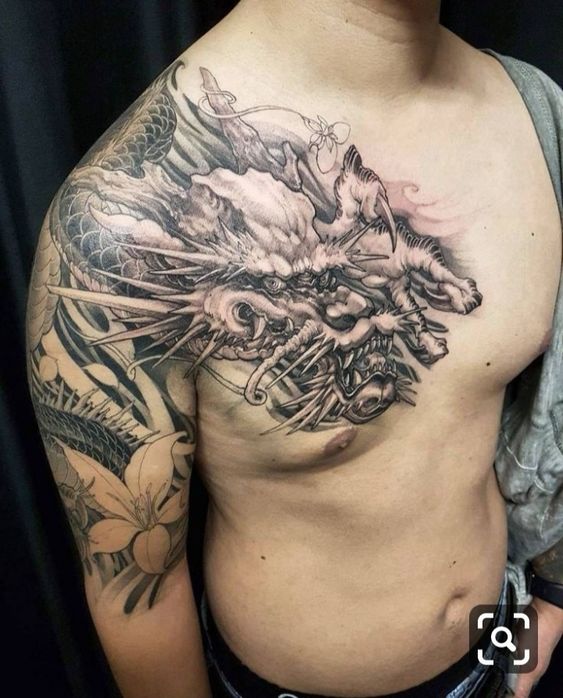 150 mẫu hình xăm rồng ở ngực cực đẹp giúp anh em lên ý tưởng - Genztattoo