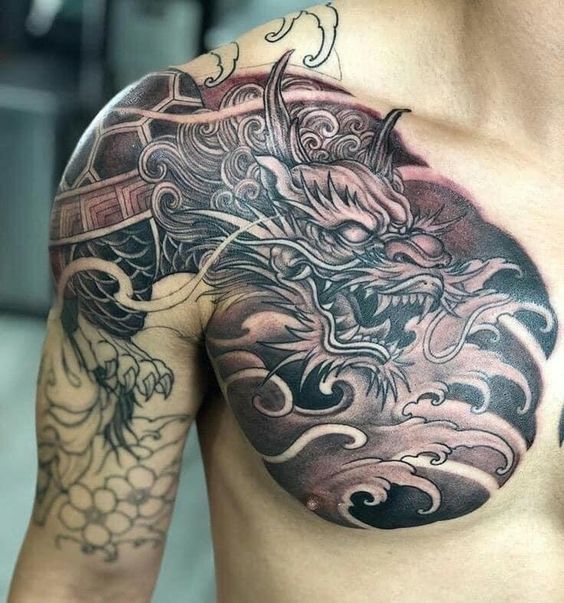 150 mẫu hình xăm rồng ở ngực cực đẹp giúp anh em lên ý tưởng - Genztattoo