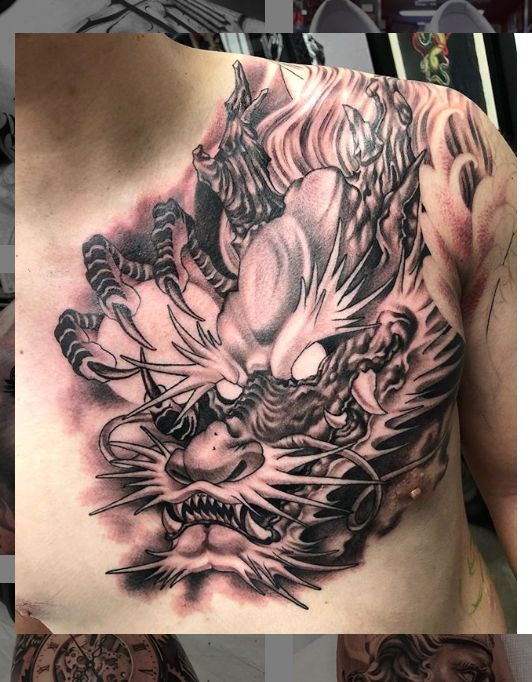 150 mẫu hình xăm rồng ở ngực cực đẹp giúp anh em lên ý tưởng - Genztattoo