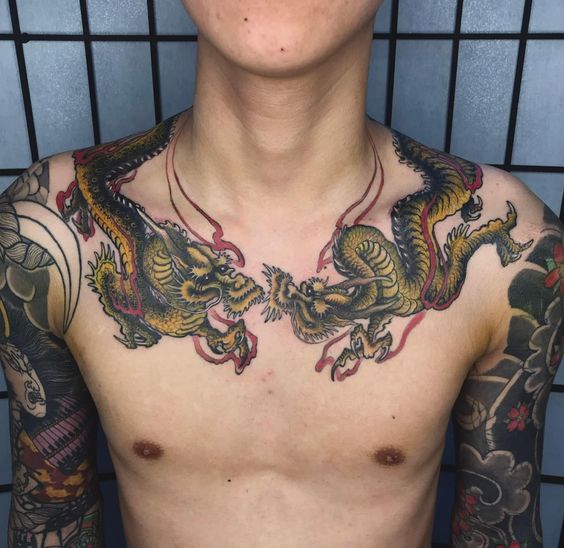 150 mẫu hình xăm rồng ở ngực cực đẹp giúp anh em lên ý tưởng - Genztattoo