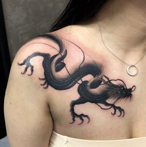 150 mẫu hình xăm rồng ở ngực cực đẹp giúp anh em lên ý tưởng - Genztattoo