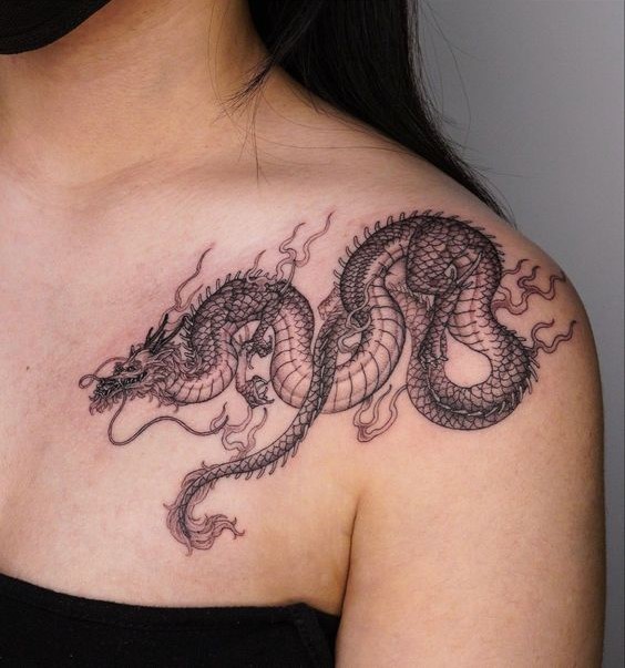150 mẫu hình xăm rồng ở ngực cực đẹp giúp anh em lên ý tưởng - Genztattoo
