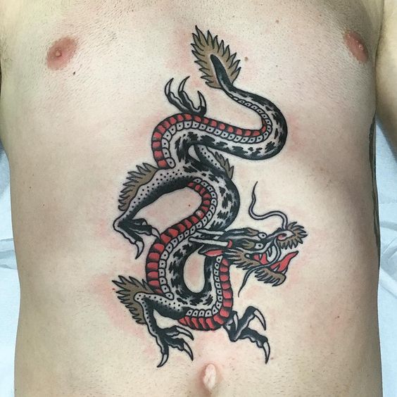 150 mẫu hình xăm rồng ở ngực cực đẹp giúp anh em lên ý tưởng - Genztattoo