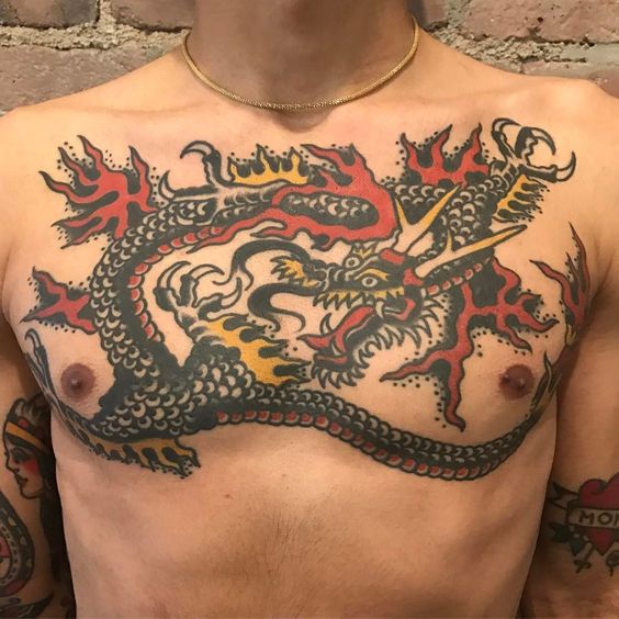 150 mẫu hình xăm rồng ở ngực cực đẹp giúp anh em lên ý tưởng - Genztattoo