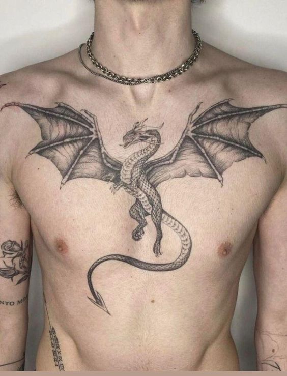 150 mẫu hình xăm rồng ở ngực cực đẹp giúp anh em lên ý tưởng - Genztattoo
