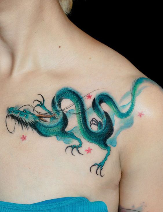 150 mẫu hình xăm rồng ở ngực cực đẹp giúp anh em lên ý tưởng - Genztattoo