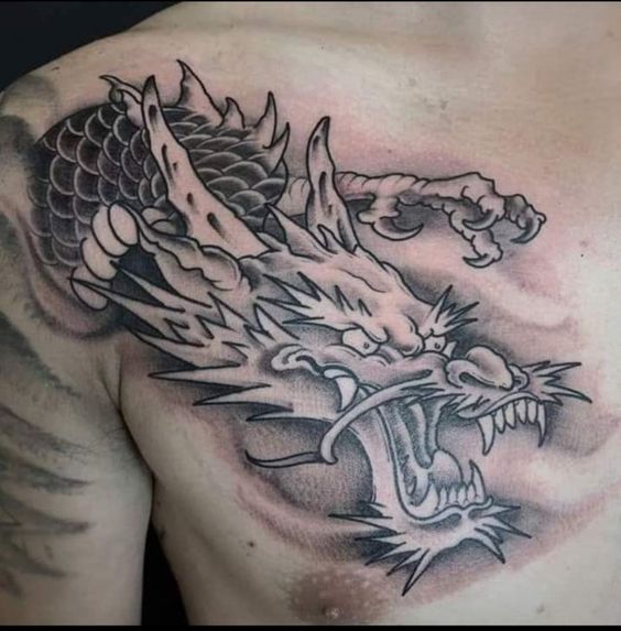 150 mẫu hình xăm rồng ở ngực cực đẹp giúp anh em lên ý tưởng - Genztattoo