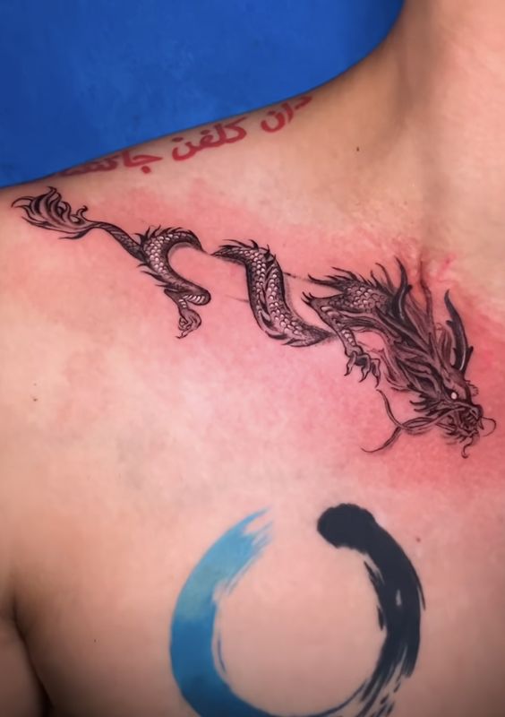 150 mẫu hình xăm rồng ở ngực cực đẹp giúp anh em lên ý tưởng - Genztattoo