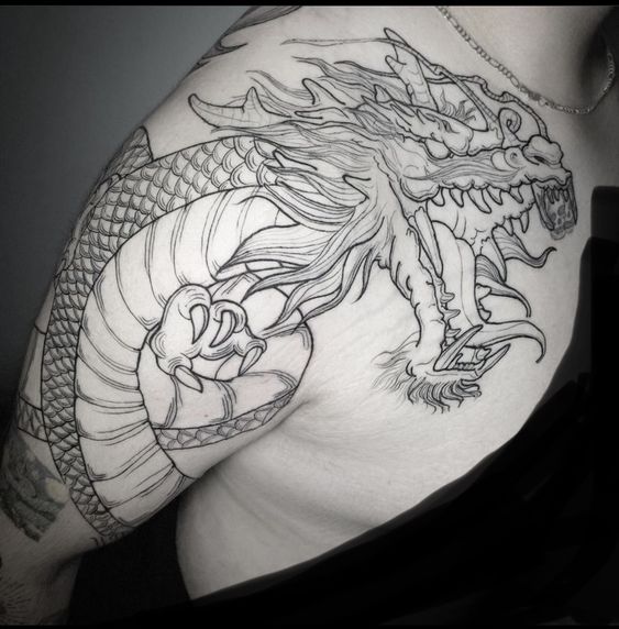 150 mẫu hình xăm rồng ở ngực cực đẹp giúp anh em lên ý tưởng - Genztattoo