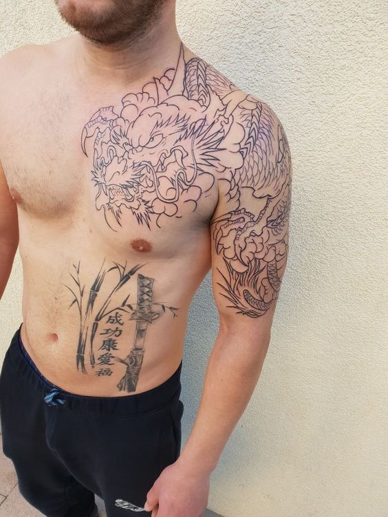 150 mẫu hình xăm rồng ở ngực cực đẹp giúp anh em lên ý tưởng - Genztattoo