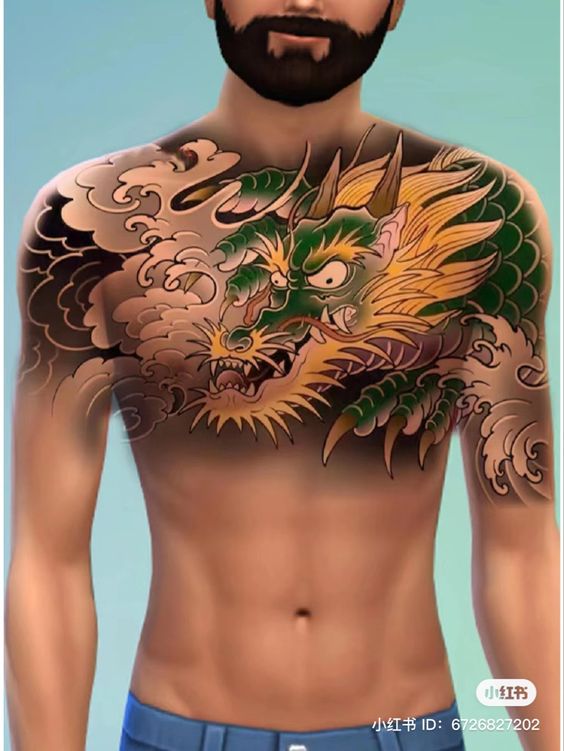 150 mẫu hình xăm rồng ở ngực cực đẹp giúp anh em lên ý tưởng - Genztattoo