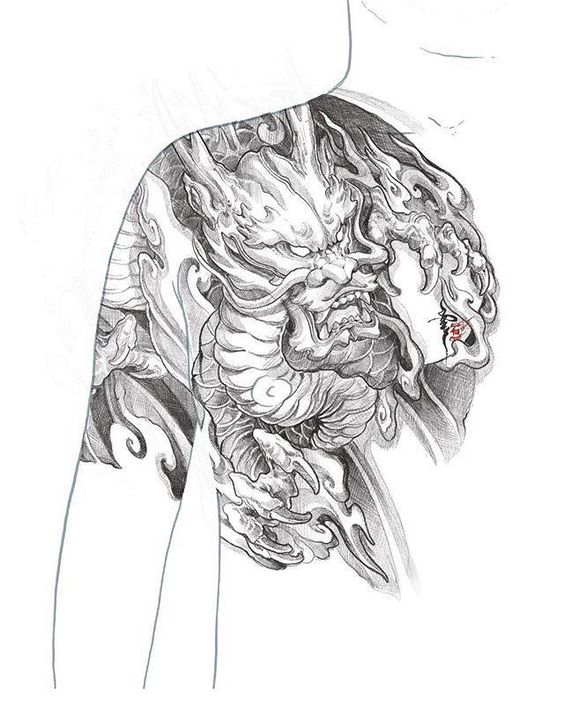 150 mẫu hình xăm rồng ở ngực cực đẹp giúp anh em lên ý tưởng - Genztattoo