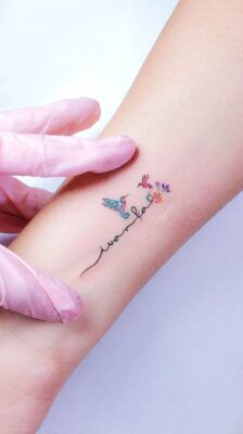 kiểu tattoo khắc tên sáng tạo ở cẳng tay