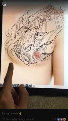 Ý tưởng hình xăm rồng biến hình cá chép độc đáo ý tưởng cho hình xăm cá chép hóa rồng độc đáo