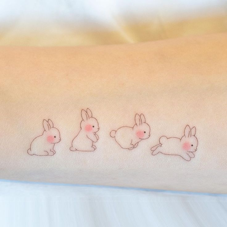 tái hiện điệu nhảy động vật dễ thương Gợi ý 444+ hình xăm con thỏ cute, dễ thương, độc đáo - Genztattoo