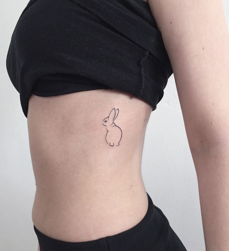 phong cách hình xăm thỏ tối giản Gợi ý 444+ hình xăm con thỏ cute, dễ thương, độc đáo - Genztattoo