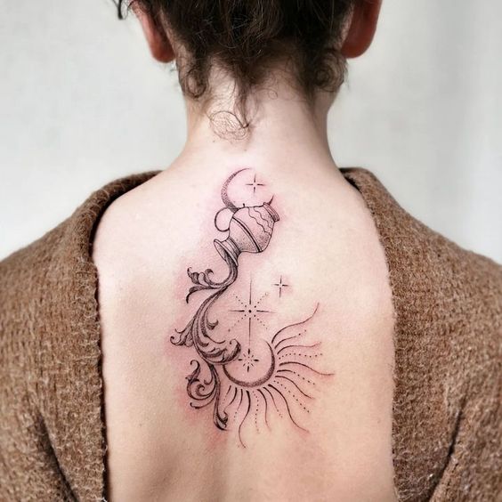 150 hình xăm cung bảo bình đẹp được tattoo bởi thợ xăm giỏi nhất