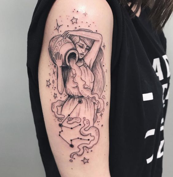150 hình xăm cung bảo bình đẹp được tattoo bởi thợ xăm giỏi nhất
