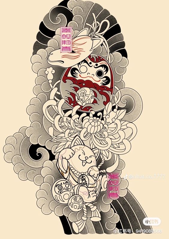 99+ hình xăm mèo thần tài ở bụng ý nghĩa - Genztattoo