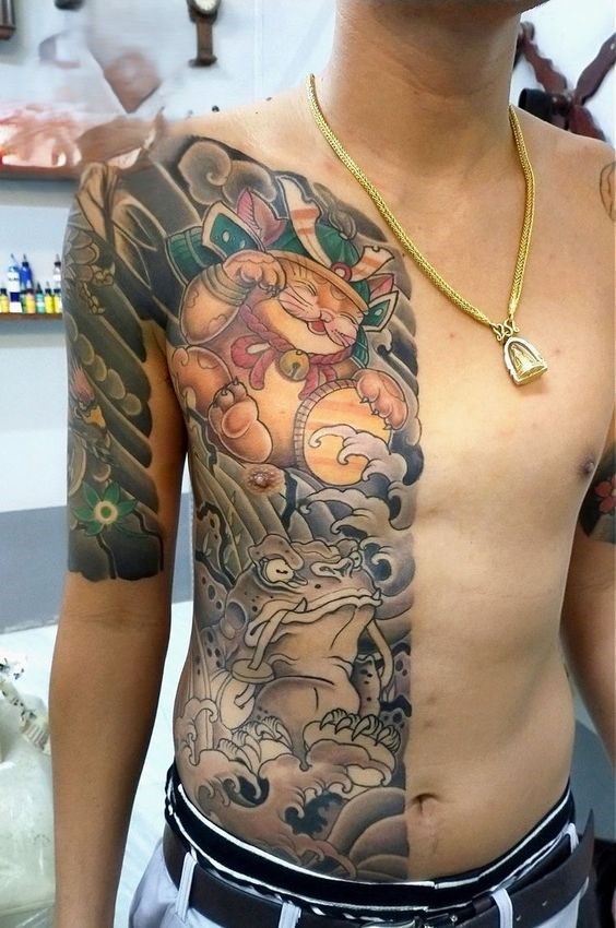99+ hình xăm mèo thần tài ở bụng ý nghĩa - Genztattoo
