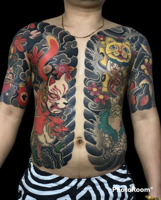 99+ hình xăm mèo thần tài ở bụng ý nghĩa - Genztattoo