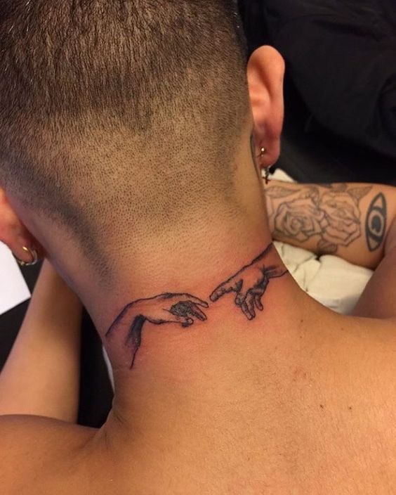 hình xăm mini sau gáy cho nam Tuyển chọn 250 hình xăm mini ở gáy cho nam và nữ độc lạ - Genztattoo